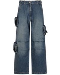 Coperni - Jeans ,Blauw ,Denim Wijde Denim Cargobroek - Lyst