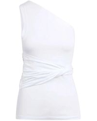 Patou - Ein-Schulter Baumwolltop Mit Details - Lyst