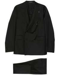 Tagliatore - Kostuums ,Zwart ,Wol Double Breasted Suit - Lyst