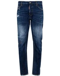 DSquared² - Jeans ,Blauw ,Leer Tidy Biker Jean - Lyst