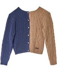 Moschino - Truien & Vesten ,Veelkleurig ,Wol Cardigan Inverso - Lyst