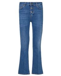Liu Jo - Cintura alta crop flare jeans - Lyst