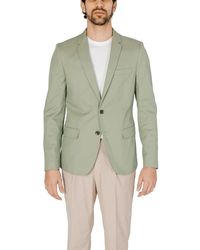 Antony Morato - Groene Katoenen Blazer Modern Elegant Uiterlijk - Lyst