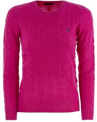 Ralph Lauren - Polo wool and cashmere cable knit sweater - Lyst
