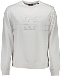 Philipp Plein - Fitness ,Wit ,Witte Sweatshirt Met Lange Mouwen En Print - Lyst