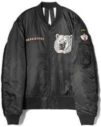 Maharishi - Jassen ,Zwart ,Katoen The Alaskan Tour Embroidered Velvet Jacket - Lyst