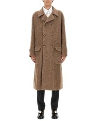 Dolce & Gabbana - Jassen ,Bruin ,Wol Single-Breasted Coats - Lyst