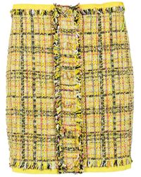 MSGM - Bouclè Mini Rok Met Ritssluiting - Lyst