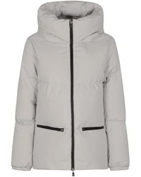 Herno - Jassen ,Wit ,Polyester Witte Korte Puffer 2Layers Jas - Lyst