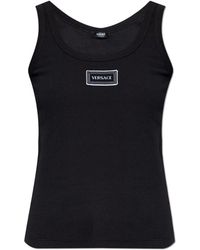 Versace - Ribbed Sleeveless Top - Lyst