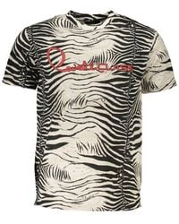 Roberto Cavalli - Bedrucktes Baumwoll-T-Shirt Für Männer - Lyst