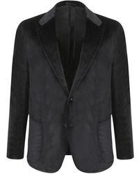 Lardini - Klassische Schwarze Cordjacke - Lyst