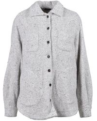 Kiton - Truien & Vesten ,Grijs ,Wol Overhemd - Lyst