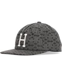 Huf - Accessoires ,Veelkleurig ,Wol Klassieke Platte Klep Pet Zwart - Lyst