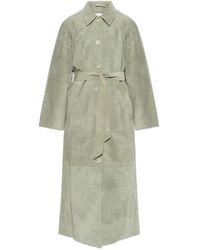 Samsøe & Samsøe - Jassen ,Groen ,Leer Sarae Coat - Lyst