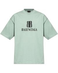 Balenciaga - T-Shirt Mit Bedrucktem Logo - Lyst