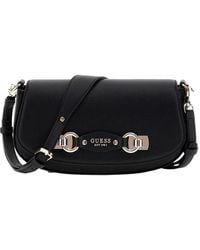 Guess - Schwarze Crossbody-Tasche Mit Klappenverschluss - Lyst