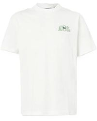 Lacoste - T-Shirt Van Bedrukt Katoen - Lyst