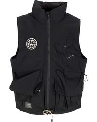 Acupuncture - Jassen ,Zwart ,Polyester Zwarte Winter Donsjas Met Hoge Kraag - Lyst