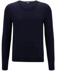 BOSS - V-Neck Knitwear - Lyst