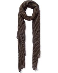 Cortana - Accessoires ,Bruin ,Kasjmier Geruite Vichy Bruin En Zwarte Sjaal - Lyst