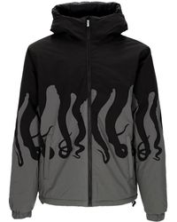Octopus - Jassen ,Zwart ,Polyester Zwarte Laagjas Met Capuchon - Lyst