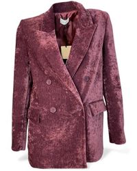 ViCOLO - Jassen ,Bruin ,Recht Gesneden Double-Breasted Blazer - Lyst