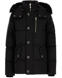 Moose Knuckles - Jassen ,Zwart ,Katoen Original Shearling Trim 3Q Jacket - Lyst