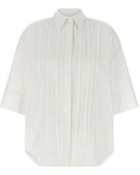 P.A.R.O.S.H. - Overhemden ,Wit ,Katoen Canyox 26 Shirt - Lyst