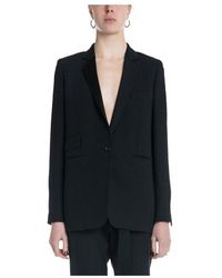 Ann Demeulemeester Tailored Zipped Jacket - Zwart