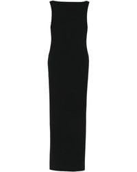 Solace London - Schwarzes Maxikleid Mit Bootsausschnitt - Lyst