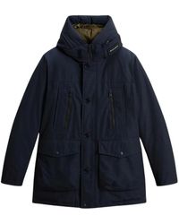 Woolrich - Jassen ,Blauw ,Arctic Parka Melton - Lyst
