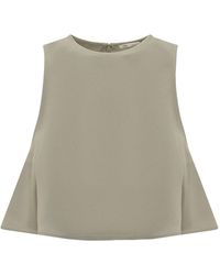 Ami Paris - Overhemden ,Groen ,Flared Cropped Top - Lyst
