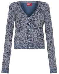 DIESEL - Truien & Vesten ,Grijs ,Katoen Cardigan M-Alima-Leo - Lyst