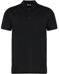 Burberry - Tops ,Zwart ,Katoen Katoenen Polo Shirt Met Zijsplitten - Lyst