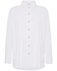 Rrd - Overhemden ,Wit ,Oxford Jacquard Boyfriend Shirt - Lyst