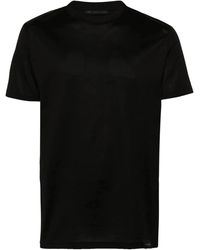 Low Brand - T-shirt in cotone nero con logo - Lyst