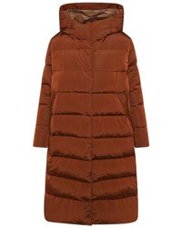 Down jackets Bomboogie de Tejido sintético de color Marrón Mujer Ropa de Chaquetas de Plumíferos y chaquetas acolchadas 