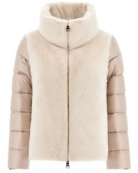 Herno - Jassen ,Nylon Nylon Ultralight And Lady Alternative Fur Cape - Lyst
