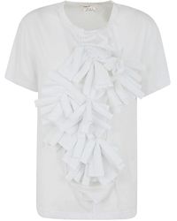 Comme des Garçons - Weißes t-shirt, modern und elegant - Lyst