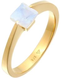 Elli Jewelry - Maansteen Gouden Ring Elegante Sieraden - Lyst