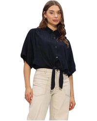 Another Label - Overhemden ,Blauw ,Albathylle Check Shirt S/S - Lyst