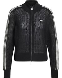 adidas - Fitness ,Zwart ,Gebreid Gehaakt Firebird Trainingsjack - Lyst