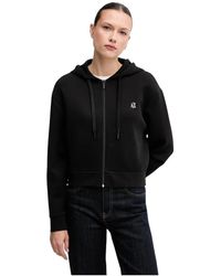 ARMANI EXCHANGE - Zip-Up Sweatshirt Met Contrasterende Capuchon - Lyst