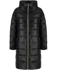 Herno - Jassen ,Zwart ,Nylon Stijlvolle Gewatteerde Jassen Voor Alle Seizoenen - Lyst