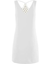 Nenette - Kleedjes ,Wit ,Polyester Cady Korte Jurk - Lyst