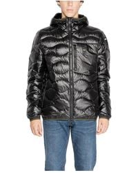 Blauer - Schwarze zip-up kapuzenjacke - Lyst