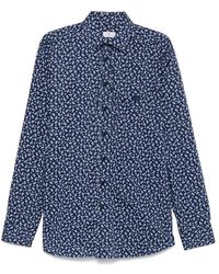 Etro - Overhemden ,Blauw ,Katoen Cashmere Motif Shirt - Lyst