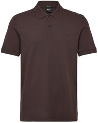 HUGO - Tops ,Bruin ,Katoen Polo Shirt Van Katoen Met Logo - Lyst
