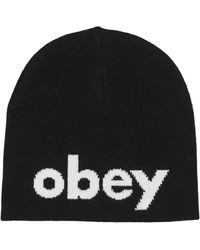 Obey - Schwarze lowercase beanie streetwear - Lyst
